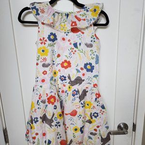 Mini Boden floral woodland creature dress